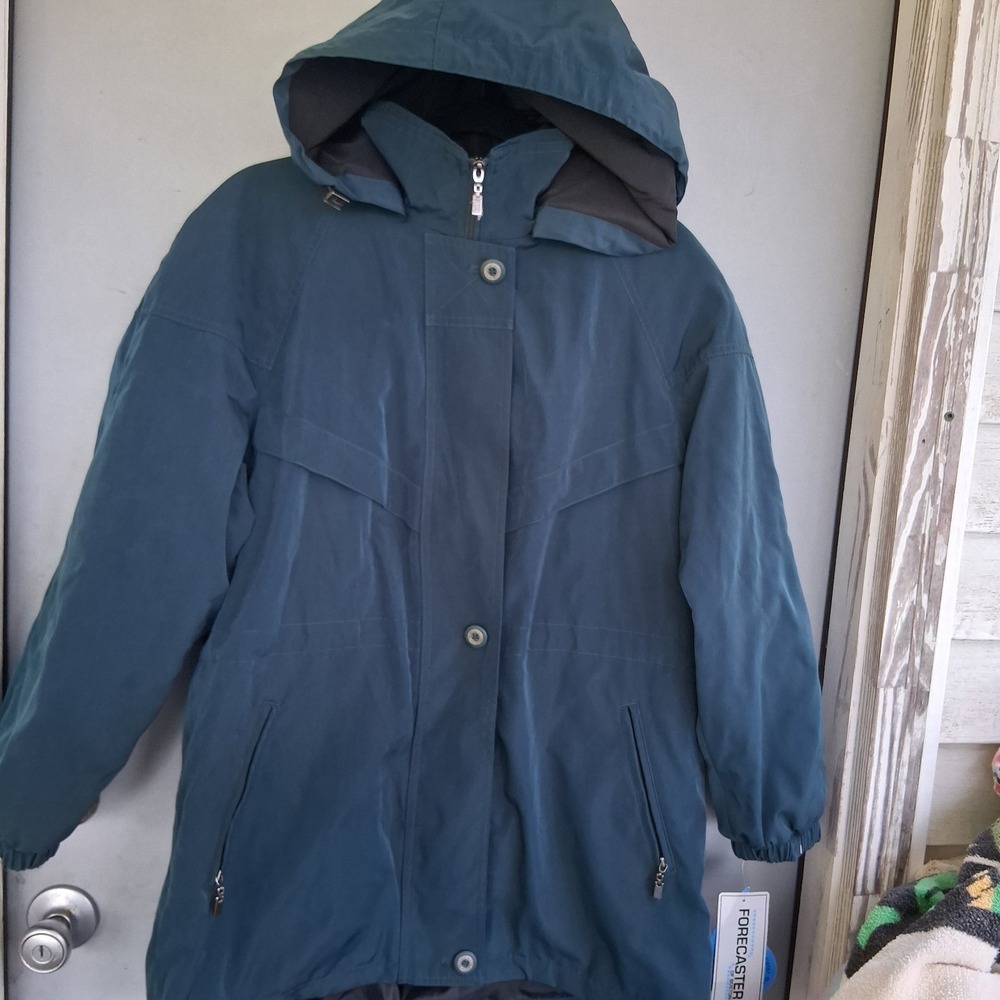 NWT Forecaster Sport Woman's Zip Up Coat Jacket S‎ Emerald Teal Green